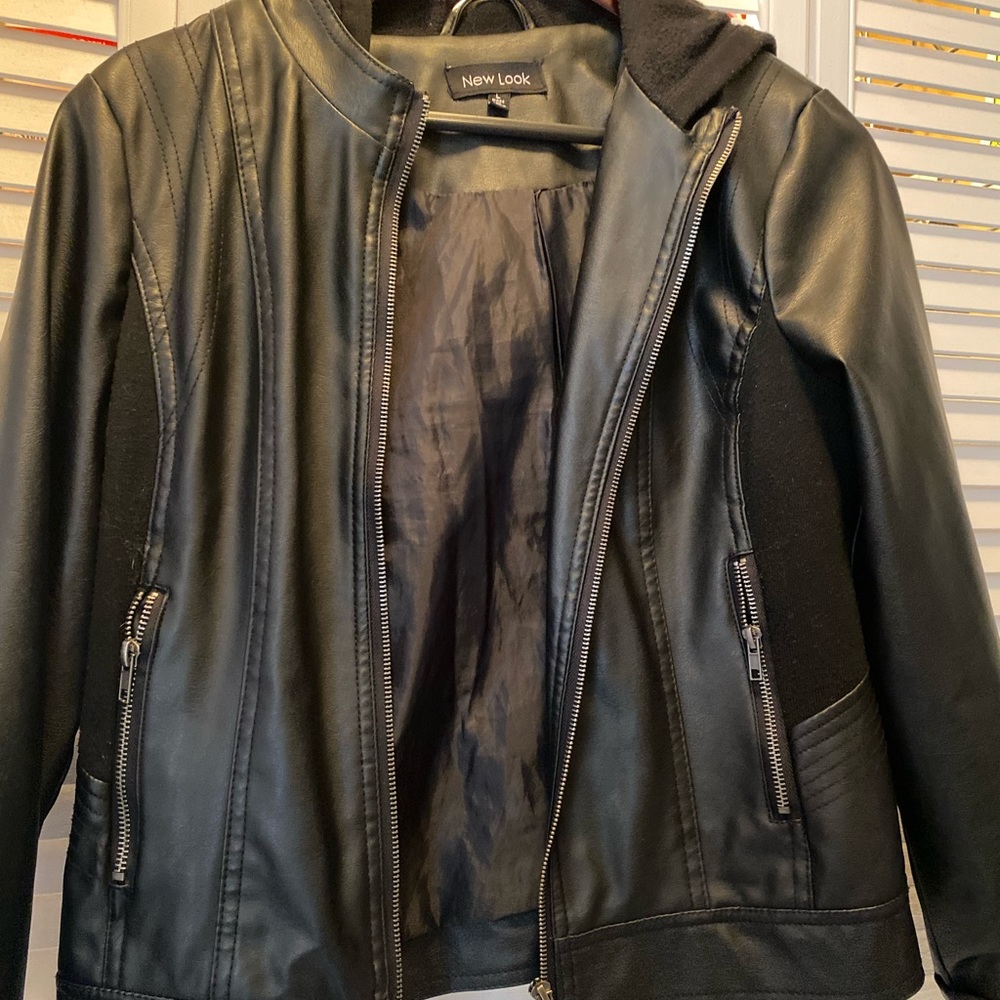 Black leather jacket